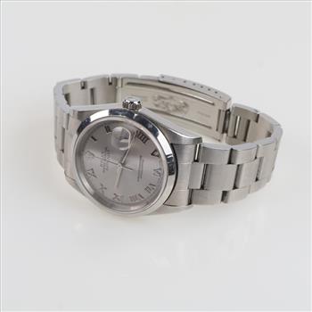 Rolex Date Just Stainless Steel Watch- Evaluated By Our Certified Gemologist-AGS/GIA