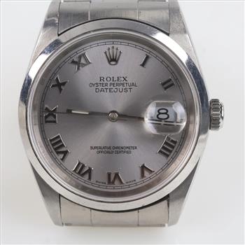 Rolex Date Just Stainless Steel Watch- Evaluated By Our Certified Gemologist-AGS/GIA
