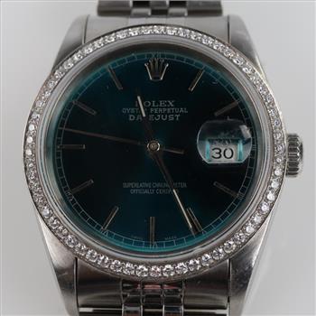 Rolex DateJust 1.25cts TW Diamond Watch-Evaluated By Our Certified Gemologist-AGS/GIA