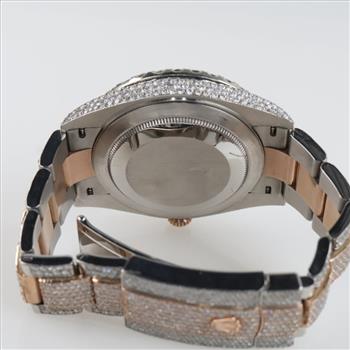 Rolex DateJust 14.29cts TW Diamond  Watch- Evaluated By Our Certified Gemologist-AGS/GIA