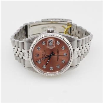 Rolex Datejust 14kt White Gold Accent Watch- Evaluated by our Certified Gemologist-AGS/GIA