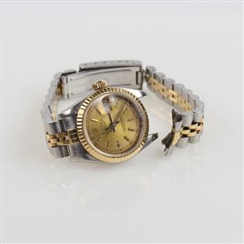 Rolex DateJust 18kt Gold And Stainless Steel Watch-Evaluated By Our Certified Gemologist - AGS / GIA