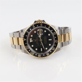 Rolex DateJust 18kt Gold GMT II Watch-Evaluated By Our Certified Gemologist-AGS/GIA