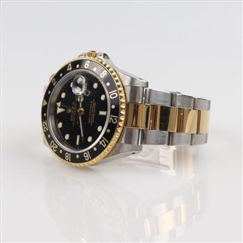 Rolex DateJust 18kt Gold GMT II Watch-Evaluated By Our Certified Gemologist-AGS/GIA