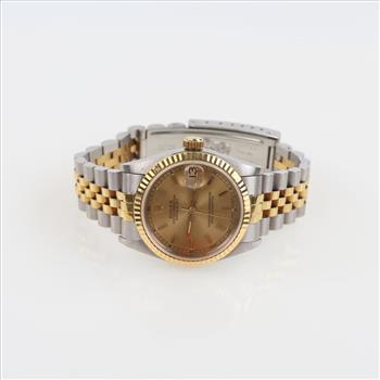 Rolex DateJust 18kt Gold Watch - Evaluated By Our Certified Gemologist- AGS/GIA