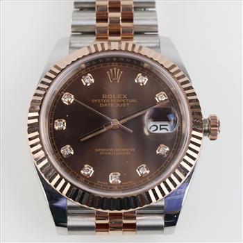 Rolex Datejust 18kt Gold Watch - Evaluated By Our Certified Gemologist -AGS/GIA
