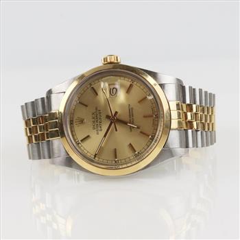 Rolex DateJust 18kt Gold Watch-Evaluated By Our Certified Gemologist-AGS/GIA