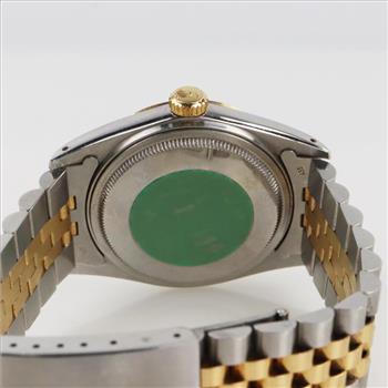 Rolex DateJust 18kt Gold Watch-Evaluated By Our Certified Gemologist-AGS/GIA