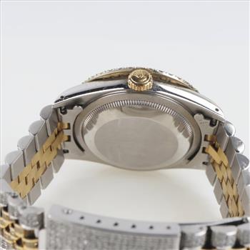 Rolex DateJust 6.23ctTW Diamond 18kt Gold Watch - Evaluated By Our Certified Gemologist-AGS/GIA