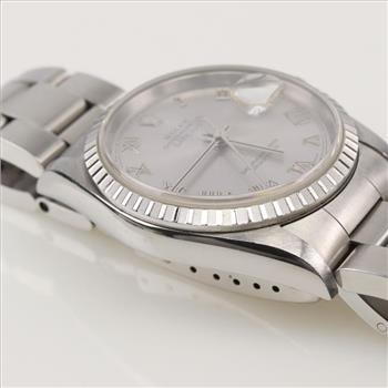 Rolex Datejust Silver Dial Watch - Evaluated By Our Certified Gemologist-AGS/GIA