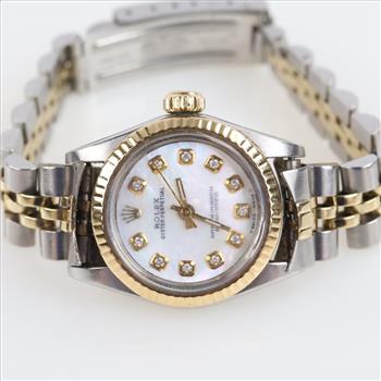Rolex DateJust Stainless Steel And 18kt Gold Watch-Evaluated By Our Certified Gemologist-AGS/GIA