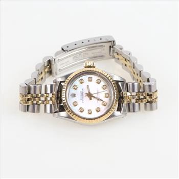 Rolex DateJust Stainless Steel And 18kt Gold Watch-Evaluated By Our Certified Gemologist-AGS/GIA