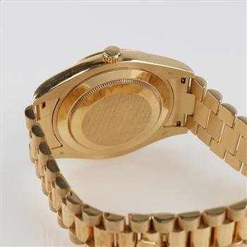 Rolex Oyster Perpetual Day-Date 18kt Gold Watch -Evaluated By Our Certified Gemologist-AGS/GIA