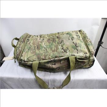 Rolling Camo Canvas Suitcase