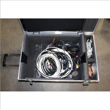 Rolling Hard Case With Assorted Cables & Accessories