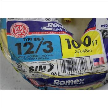 Romex SIMpull NM-B 12/3 100ft Copper Wire