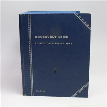 Roosevelt Dime Collection Book, Includes 39 Dimes