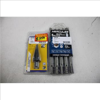 Rotary Hammer Bit Set, Silver And Deming Drill Bits, And More Bits, 5 Pieces