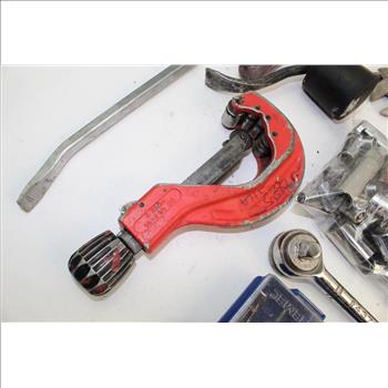 Rothenberger Nr.I Tube Cutter, Ratchets, Sockets, & More In Husky Tote Tool Bag; 15+ Pieces