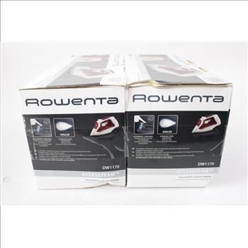 Rowenta Access Steam Iron With Cord Reel DW1170, 2 Count, Red/White