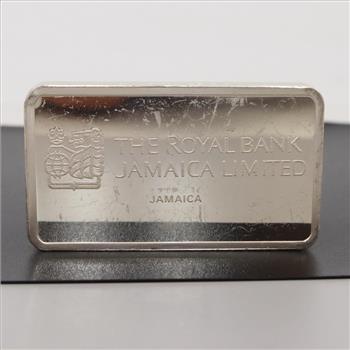 Royal Bank Jamaica Limited Silver Proof 1000 Grain Bar