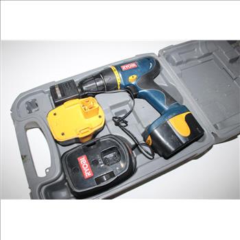 Ryobi 12 Volt Cordless Drill With Batteries And Charger