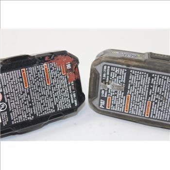 Ryobi 18V Li-Ion Battery Pack P107 And Ryobi 2Ah 18V Li-Ion Battery Pack P190