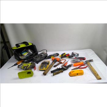 Ryobi 18V One+ Cordless Impact Driver, Ryobi Tool Bag, Drill Bits Dremel Tool 20+ Pieces