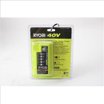 Ryobi 2-in-1 Battery Charger/ Portsble USB Power Source