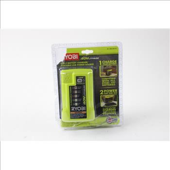 RYOBI 40v Lithium 2-in-1 Battery Charger/ Portable USB Power Source