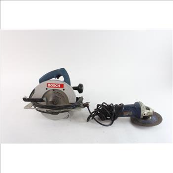 Ryobi Angle Grinder & Bosch Circular Saw, 2 Pieces