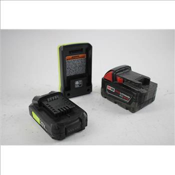 Ryobi Battery Packs, Milwaukee Battery Pack, 3 Pieces