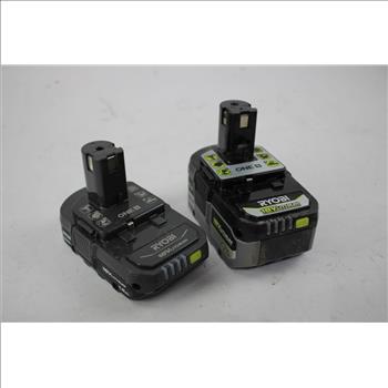Ryobi Charger And Batterys, 3 Pieces