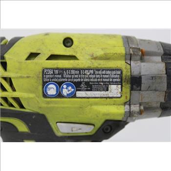 Ryobi Cordless Drill/Driver P236A With Battery Pack
