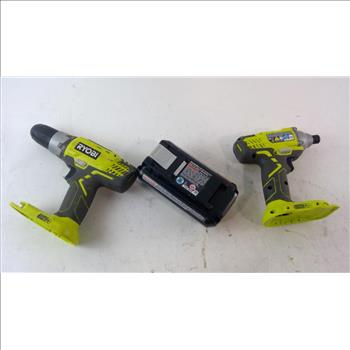 Ryobi Cordless Impace Driver And More, 3 Pieces