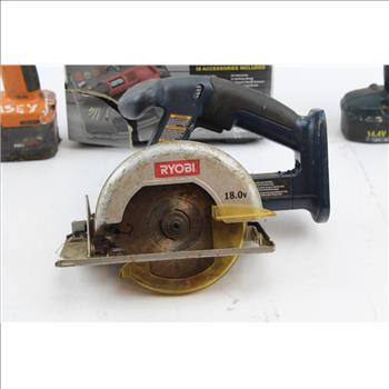 Ryobi Cordless Saw, Chicago Rotary Tool Kit And More, 4 Pieces