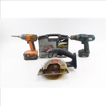 Ryobi Cordless Saw, Chicago Rotary Tool Kit And More, 4 Pieces
