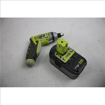 Ryobi Cordless Screwdriver, 4Ah Battery, Class 2 Battery Charger, 3 Pieces