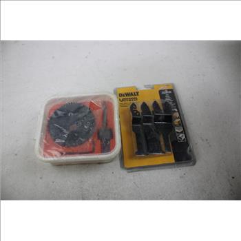 Ryobi Drill And Impact Drive Set, IKEA Hole Saw Set, Dewalt Blade Assortment, 3 Pieces