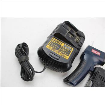 Ryobi IR001 Infrared Thermometer, DeWalt Battery Charger, Metabo 18V Battery: 3 Items