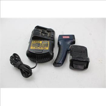 Ryobi IR001 Infrared Thermometer, DeWalt Battery Charger, Metabo 18V Battery: 3 Items