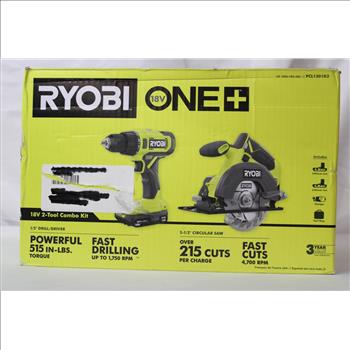 Ryobi ONE+ Cordless 2-Tool Combo Kit With Drill Driver, Circular Saw, Compact Batteries, & Charger