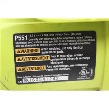 Ryobi One P551 Cordless Power Miter Saw (Tool Only)