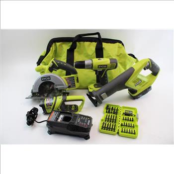 Ryobi Tool Set In Ryobi Tool Bag; 3+ Pieces