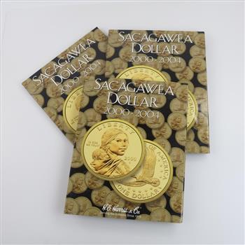 Sacagawea Dollar 2000-2004 Folders, 12 Coins