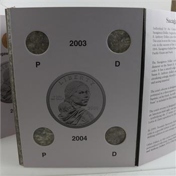Sacagawea Dollars In Booklets, 9 Coins