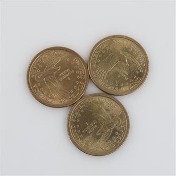 Sacagawea One Dollar Coin, 3 Pieces