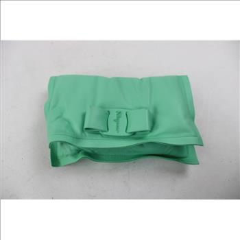 Salvatore Ferragamo Light Green Designer Hand Bag - Doublechecked By Entrupy