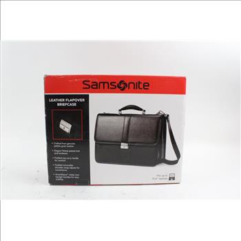 Samsonite Leather Flapover Briefcase