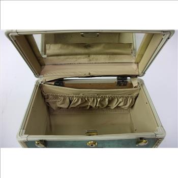 Samsonite Vintage Hard Shell Vanity Suitcase & Regular Suitcase Set, Green